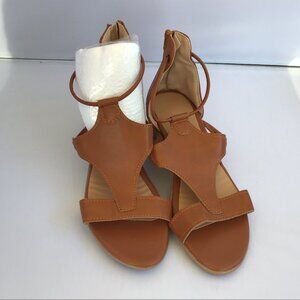 Gladiator Wedge Women's Sandal Brown size 7M